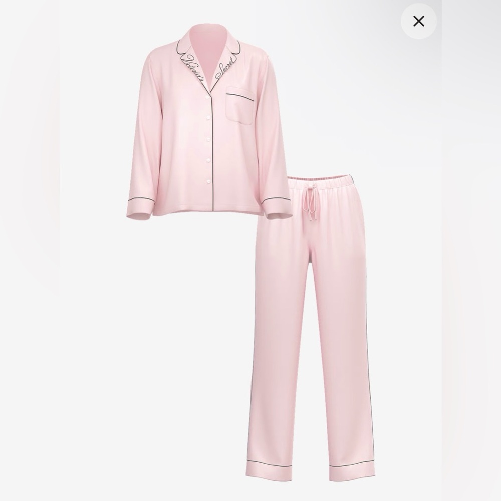Victoria's Secret Glazed Satin Long Pajama Set